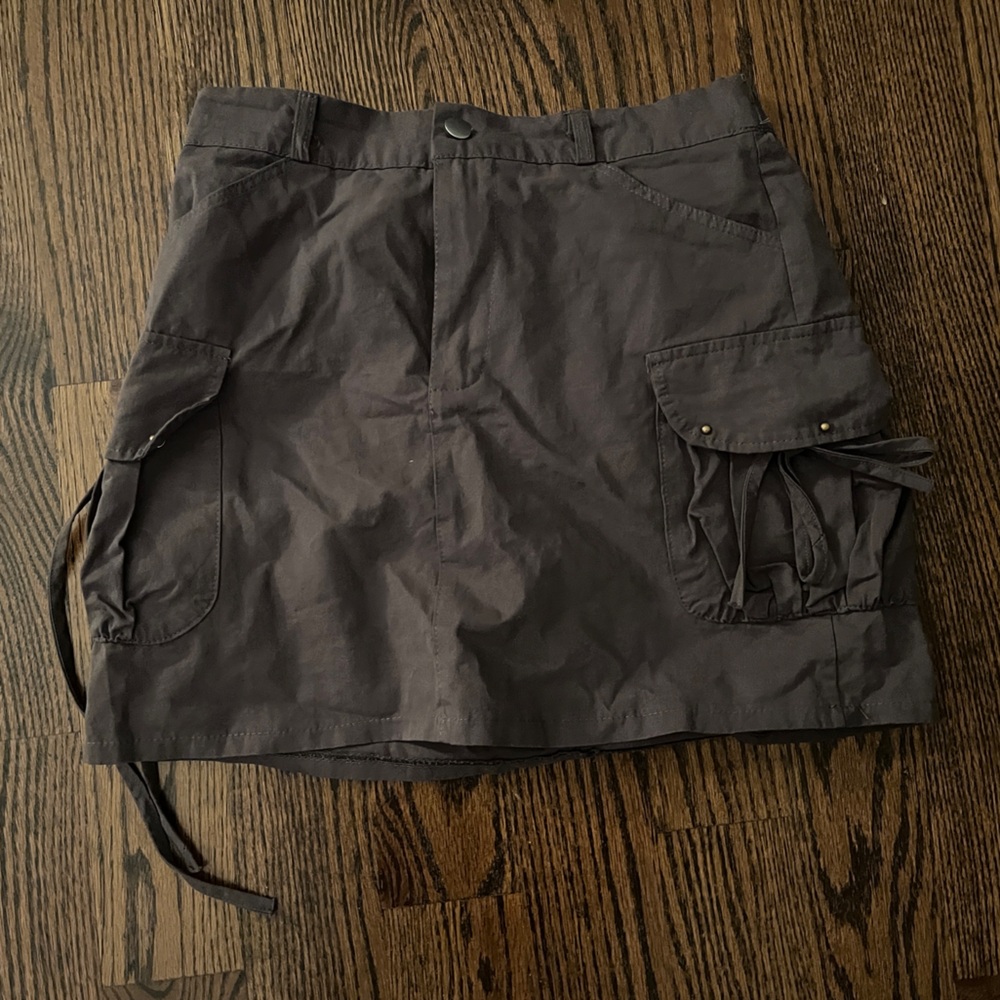 Grunge Cargo Mini Skirt